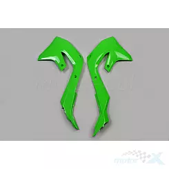 Osłony chłodnicy zielone UFO Plast Kawasaki KXF 250 / KXF 450