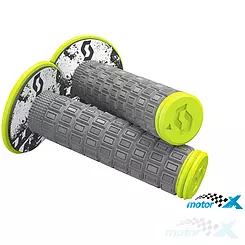 Manetki / gripy / gumy / rączki Scott MX Mellow + Donut, szaro-żółte