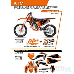 Zestaw osłon nadwozia pomarańczowy UFO Plast KTM SX / SX-F