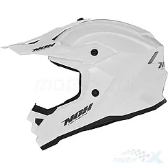 Kask dziecięcy Cross Offroad, Nox N761 Solid Biały Połysk