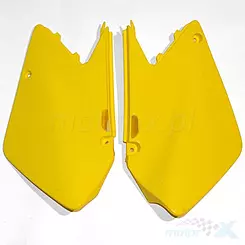Osłony tylne górne komplet żółte UFO Plast Suzuki RM 125 / RM 250 01-05