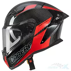 Kask integralny z blendą Caberg Drift Evo II Carbon Nova Red (Pinlock) szary/czerwony