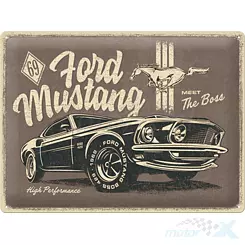 Tablica, plakat 30x40 cm, tłoczona blacha, ford mustang the boss Nostalgic Art 23311