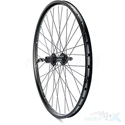 Felga tylna, koło rowerowe 27,5", MTB, obręcz czarna AG MOTORS (2) V, piasta czarna aluminium GL-B43R, 36 szprych QR, kaseta