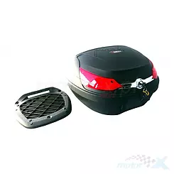 Kufer centralny 51L czarny z odblaskiem VBox 0818 