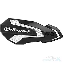 Osłony dłoni, listki, uniwersalne, czarno białe, Polisport MX Flow