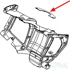 Wypełnienie osłony przedniej wewnętrznej czarny N1R Kymco Xciting VS 400