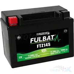 Akumulator żelowy bezobsługowy Fulbat (FTZ14S) 12V 11.2Ah 150x888x110mm 230CCA
