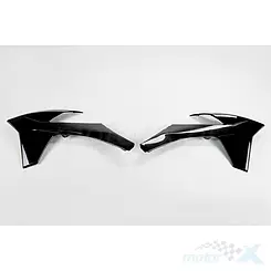Osłony chłodnicy czarne UFO Plast KTM SX / SX-F / EXC / EXC-F 11-13