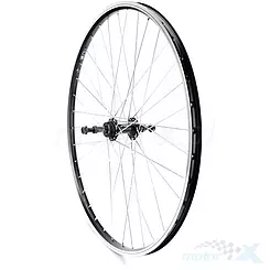 Felga tylna, koło rowerowe 26", MTB, O/AG MOTORS V, (1), czarna, piasta GL-B40R, 36 szprych, nakrętki