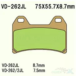 Klocki hamulcowe Vesrah Organic VD-262SRJL8