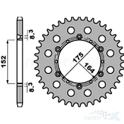 Zębatka tylna PBR 85644F (JTR853.44)