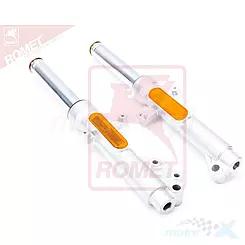 Amortyzatory przednie srebrne Router Delux 4/17 