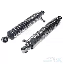 Amortyzatory tylne, na oś 8mm, długość 360mm, czarne-chrom, WM Motor, Simson S51