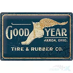 Tablica, plakat 20x30 cm, tłoczona blacha, goodyear wing foot 22342