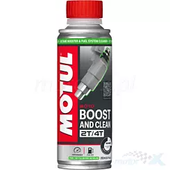 Środek do czyszczenia układu paliwowego motocykli, Motul Boost and Clean Moto 2T / 4T, 200ml