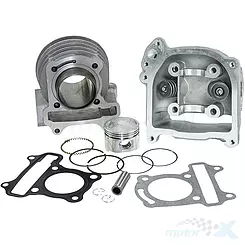 Cylinder kompletny z głowicą 44.00mm 60cc żeliwo sworzeń 13mm EGR 139QMB/QMA (GY6 50) 4T