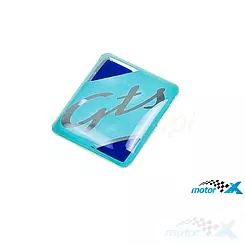 Naklejka - emblemat elementu ozdobnego błotnika przedniego, przyklejanego, Vespa GTS 125 07-12 / GTS 250 05-14 / GTS 300 11-16