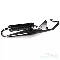 Tłumik, wydech sportowy, chrom, WM Motor, Minarelli 2T