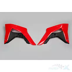 Osłony chłodnicy czerwono-czarne UFO Plast Honda CRF 250 RX / 450 RX