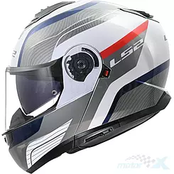 Kask szczękowy LS2 FF908 Strobe II Monza Biało-Niebiesko-Czerwony