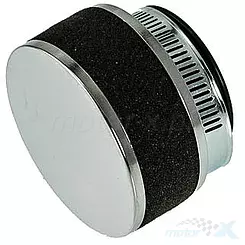 Filtr powietrza stożkowy 38mm 0° gąbka chrom 