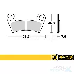 Klocki hamulcowe przednie Prox KH456 (37.167102) Polaris 450/525 Outlaw '08-11
