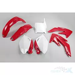 Zestaw osłon nadwozia czerwono-biały UFO Plast Honda CRF 250 R 06-07