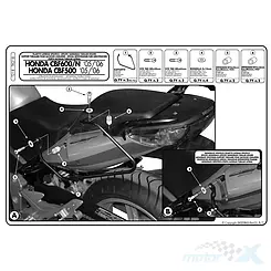 Stelaż kufrów bocznych Kappa TK218, pod sakwy, Honda CBF 1000/ABS / CBF 500 / CBF 600 S