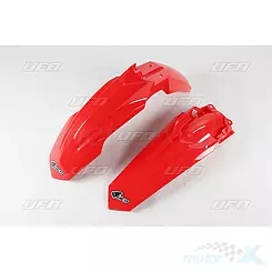 Błotnik przedni i błotnik tylny zestaw czerwony UFO Plast Honda CRF 250 / 450