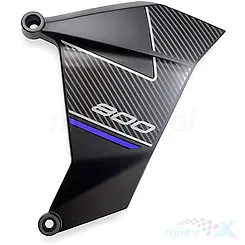 Osłona chłodnicy prawa, czarna 009Z, z naklejkami, QJMotor SRT 800 S / SRT 800 SX
