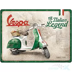 Tablica, plakat 30x40 cm, tłoczona blacha, Vespa Nostalgic Art 23283