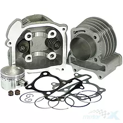 Cylinder kompletny z głowicą 50.00mm 90cc sworzeń 13mm płaski tłok 139QMB/QMA (GY6 50) 4T