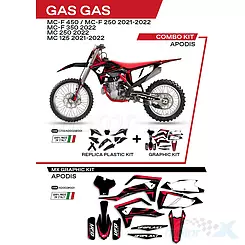 Zestaw osłon nadwozia czarny UFO Plast Gas Gas MC / MC-F