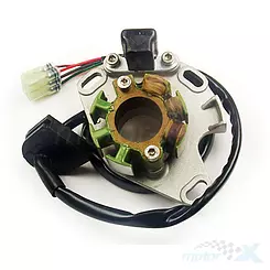 Stator iskrownik, stojan alternatora, alternator, Electrex ST2248 Suzuki RM 250 KOMPLETNY ( Z KABLAMI I IMPULSATOREM)