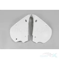 Osłony tylne górne komplet biały UFO Plast Kawasaki KX 80 91-97