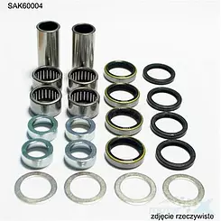 Zestaw naprawczy wahacza, tuleje 2 sztuki 17x22x38mm, łożyska 4 sztuki 22x28x16mm Bearing Worx SAK60004 28-1168
