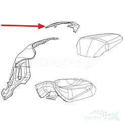 Łącznik osłon tylnych, czarny N600, Keeway RKF 125