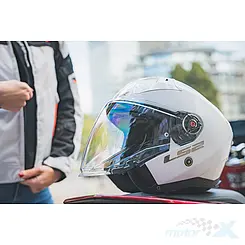 Kask otwarty LS2 OF603 Infinity II Focus Matowy Szaro-Czerwony