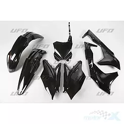 Zestaw osłon nadwozia czarny UFO Plast Kawasaki KXF 250 17'