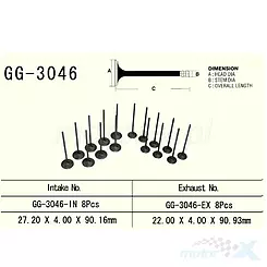 Zawór wydechowy Vesrah GG-3046-EX