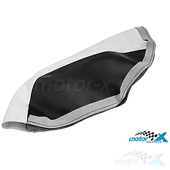 Obicie siedzenia STR8, czarno białe, MBK Nitro / Yamaha Aerox