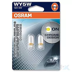 Żarówki WY5W W2.1x9.5d 12V 5W T10 OSRAM DIADEM CHROME 2 sztuki