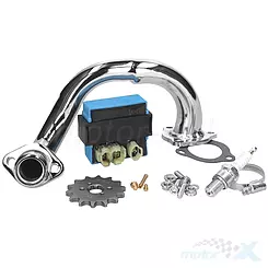 Zestaw odblokowujący, 101 Octane Premium, kolektor chromowany, Aprilia RX, SX / Derbi Senda / Gilera RCR, SMT 50 18- Euro4 (D50B