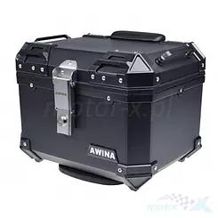 Kufer turystyczny centralny, 40x36x32.5mm 35L, czarny, Awina Hard Box Premium 35
