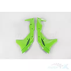 Osłony chłodnicy zielone UFO Plast  Kawasaki KXF 250 