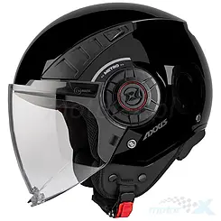 Kask motocyklowy, otwarty, AXXIS METRO S czarny połysk
