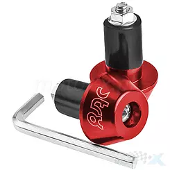 Końcówki kierownicy 17mm STR8 Shorty, czerwone 2 sztuki