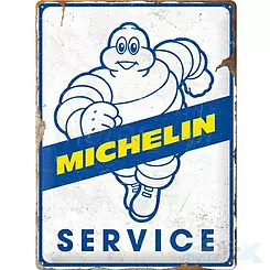 Tablica, plakat 30x40 cm, tłoczona blacha, michelin service Nostalgic Art 23358