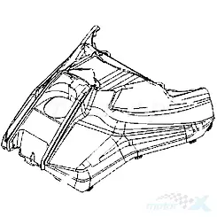 Osłona centralna pod siedzeniem czarna N1R Kymco AK 550